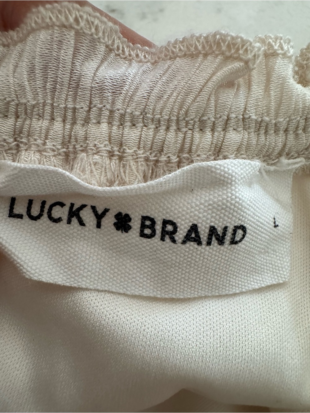 Lucky Brand SCOOP NECK TIERED MAXI DRESS IN WHISPER WHITE - Picture 3 of 4